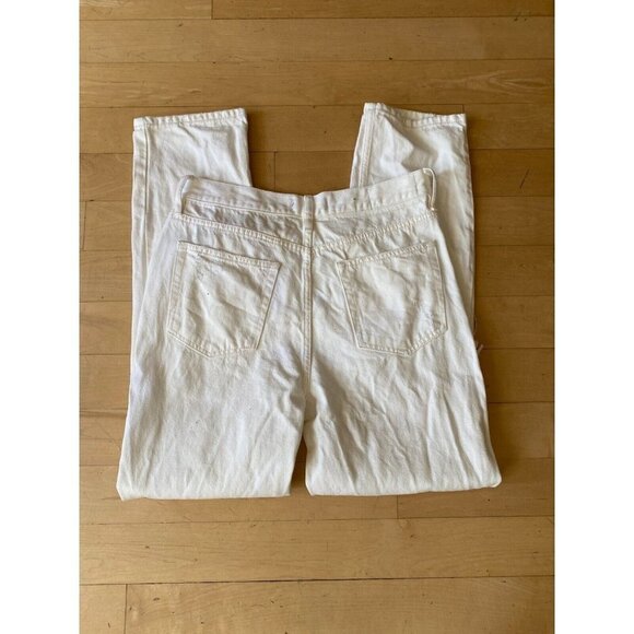 WE the Free - Free People Womens jeans sz 30 "the Lasso" white distressed denim - Picture 10 of 11